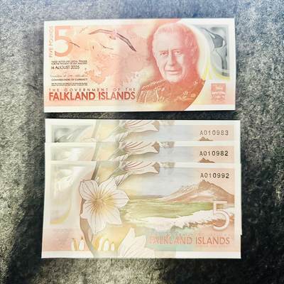🇲🇽🇳🇦2526$ $墨西哥50-100-1000比索纪念钞和纳米比亚Hybrid窗口复合钞 - 福克兰群岛2025年5镑，A010982