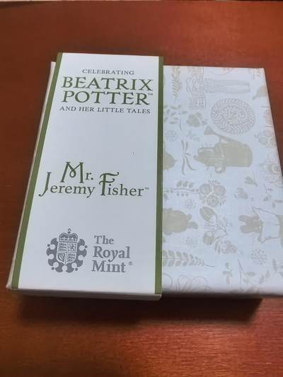 长老汇蛇年精选第六十一场拍卖 2017英国彼得兔系列渔夫杰若米50便士精制彩色银币，原盒证