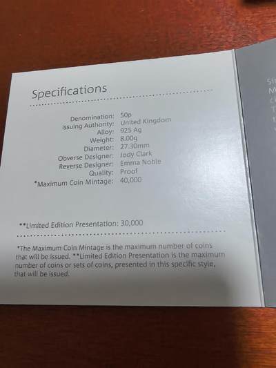 长老汇蛇年精选第六十一场拍卖 2018英国彼得兔系列格罗斯特老裁缝50便士精制彩色银币，原盒证