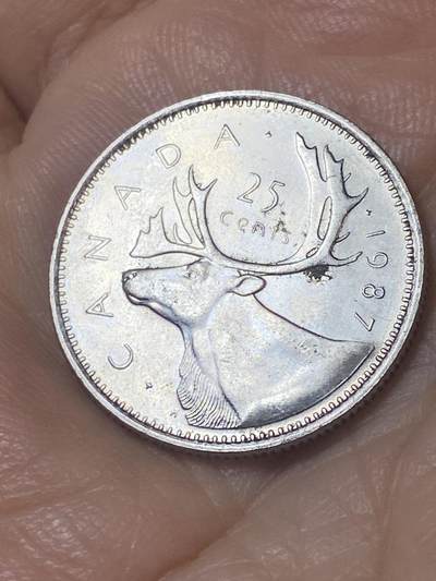 2025年第一百一十场(总第一百三十六场）外国好品散币(免佣金) - 加拿大🇨🇦1987年25分(伊丽莎白二世中年花冠)