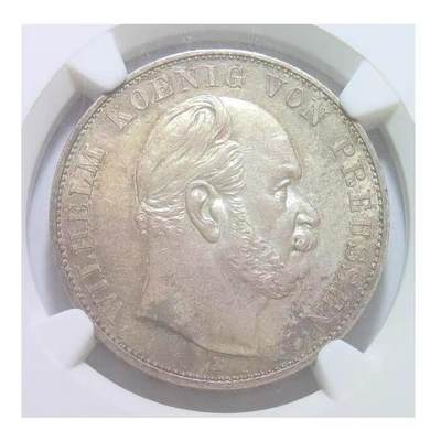 【银】NGC AU 德国普鲁士1871年 普法战争胜利1泰勒银币 酱五彩爽品 - 【银】NGC AU 德国普鲁士1871年 普法战争胜利1泰勒银币 酱五彩爽品