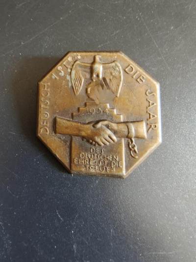 老王徽章第156期 -  德三1934萨尔回归证章