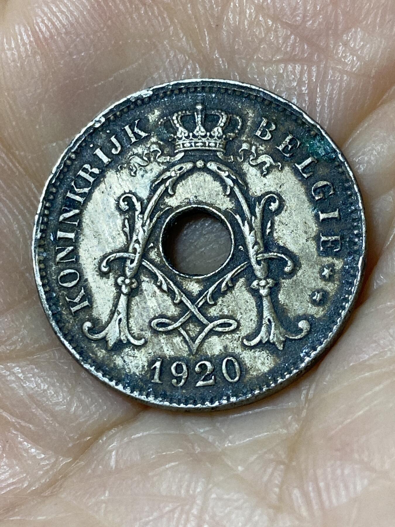 2025年第一百一十场(总第一百三十六场）外国好品散币(免佣金) 比利时🇧🇪1920年10分(阿尔贝一世时期，荷语版)