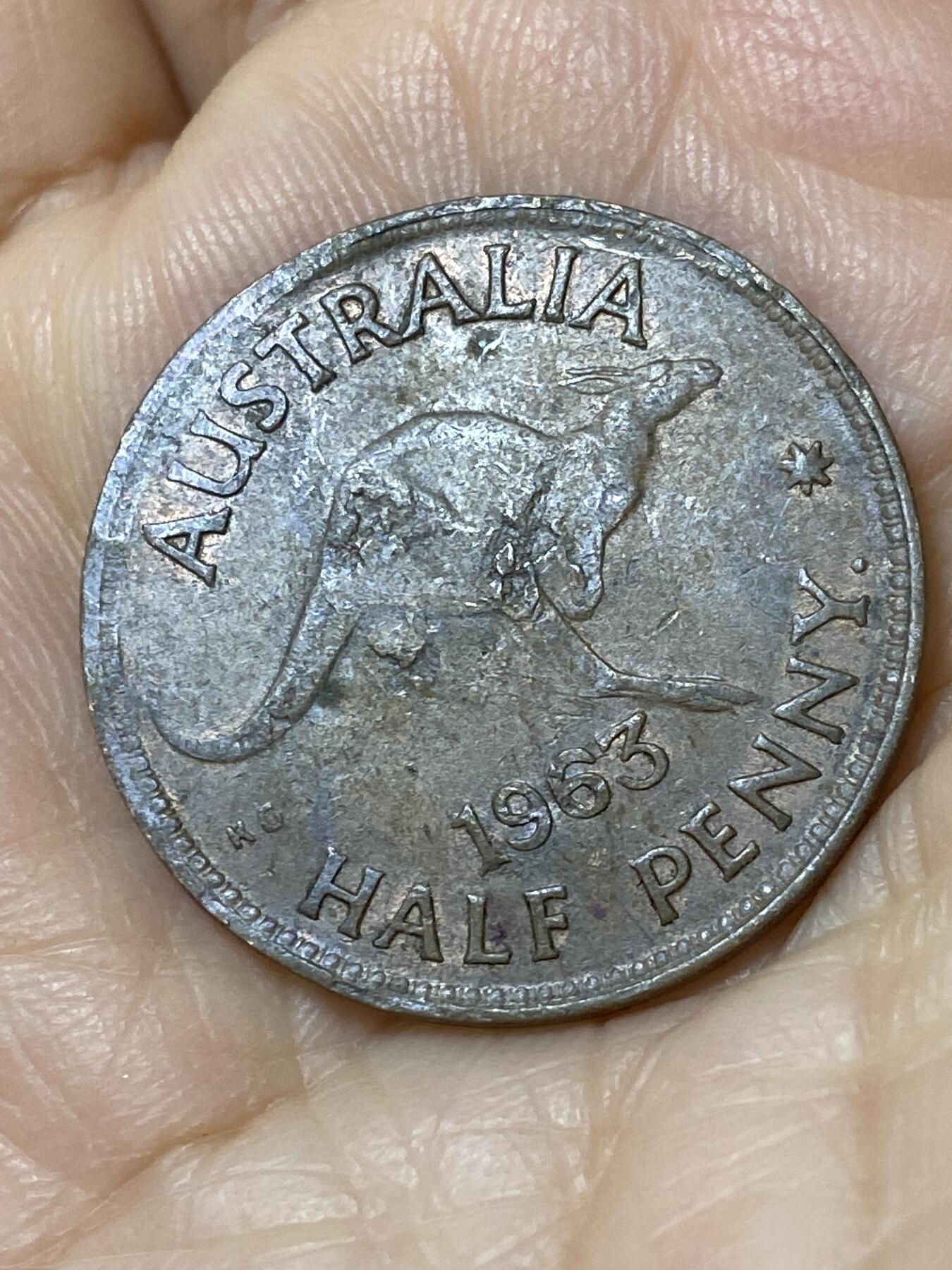 2025年第一百一十场(总第一百三十六场）外国好品散币(免佣金) 澳大利亚🇦🇺1963年半便士(伊丽莎白二世青年桂冠)
