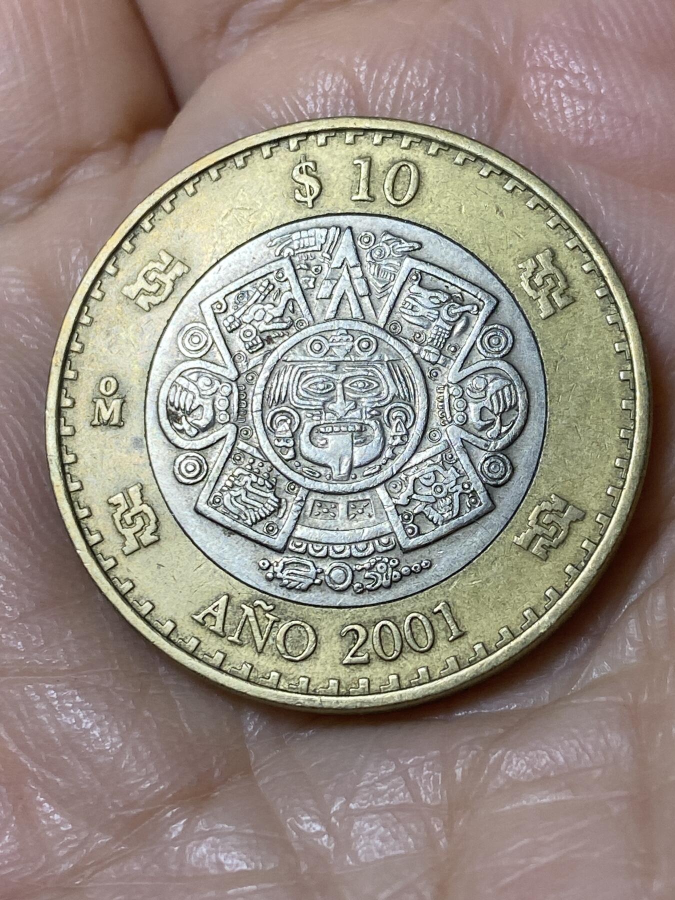 2025年第一百一十场(总第一百三十六场）外国好品散币(免佣金) 墨西哥🇲🇽2001年10比索