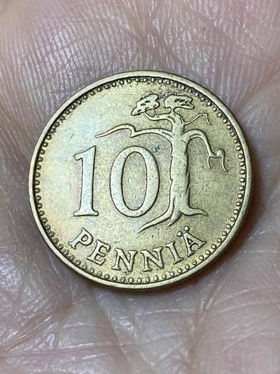 2025年第一百一十场(总第一百三十六场）外国好品散币(免佣金) - 芬兰🇫🇮1963年10盆尼(S标)