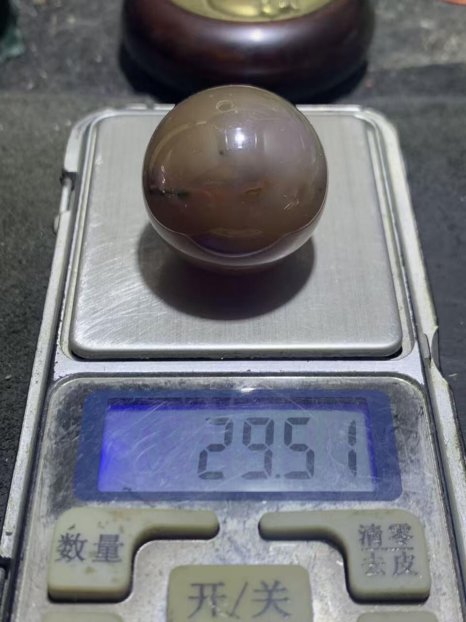 精美冻料高玉化战国红玛瑙大圆珠一颗