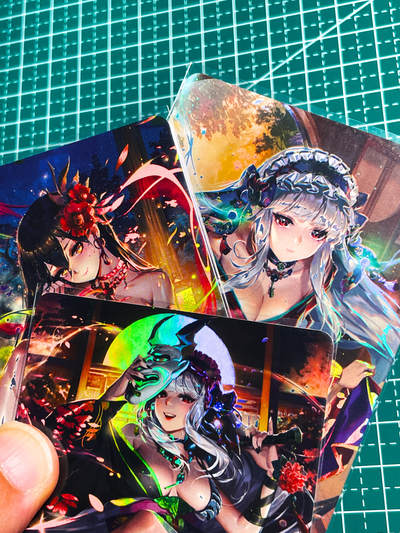 显眼宝34期 佣金1起 10月15日晚22:30截止  - 幻兽姬 三张散卡 彩闪 63*88