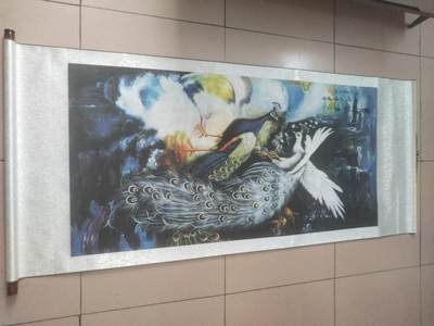 名家国画 书法 - 凌雪老师国画 吉祥如意。170*70cm，已装裱。