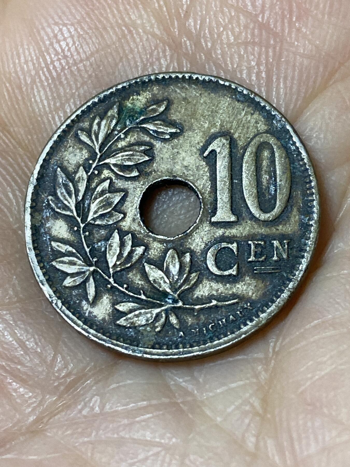 2025年第一百一十场(总第一百三十六场）外国好品散币(免佣金) 比利时🇧🇪1920年10分(阿尔贝一世时期，荷语版)