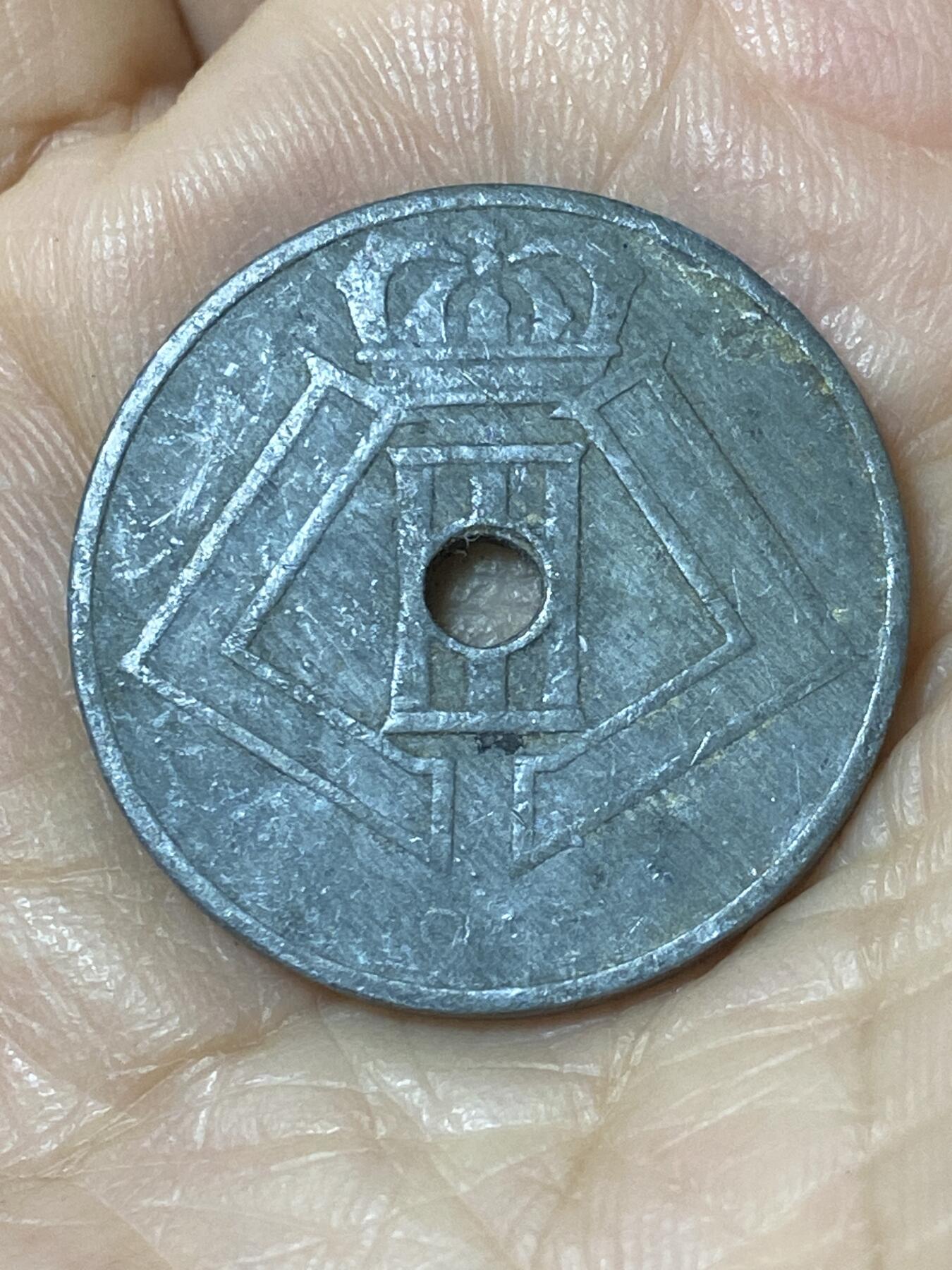 2025年第一百一十场(总第一百三十六场）外国好品散币(免佣金) 比利时🇧🇪1943年25分(利奥波德三世时期，荷语–法语版)