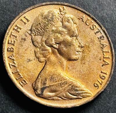 神仙姐姐-中外币专场22 好品 1976 年澳大利亚花冠女王 2 分