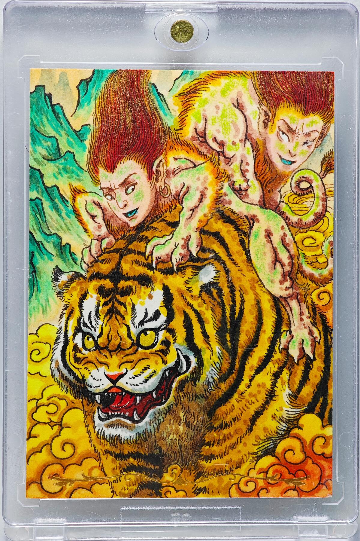 白泽拍卖卡牌手绘专场第26期（霜降天寒蝉噤语，风高夜冷桂留香） 2025 多吉手绘卡 山海经  多吉亲签 卡砖封装