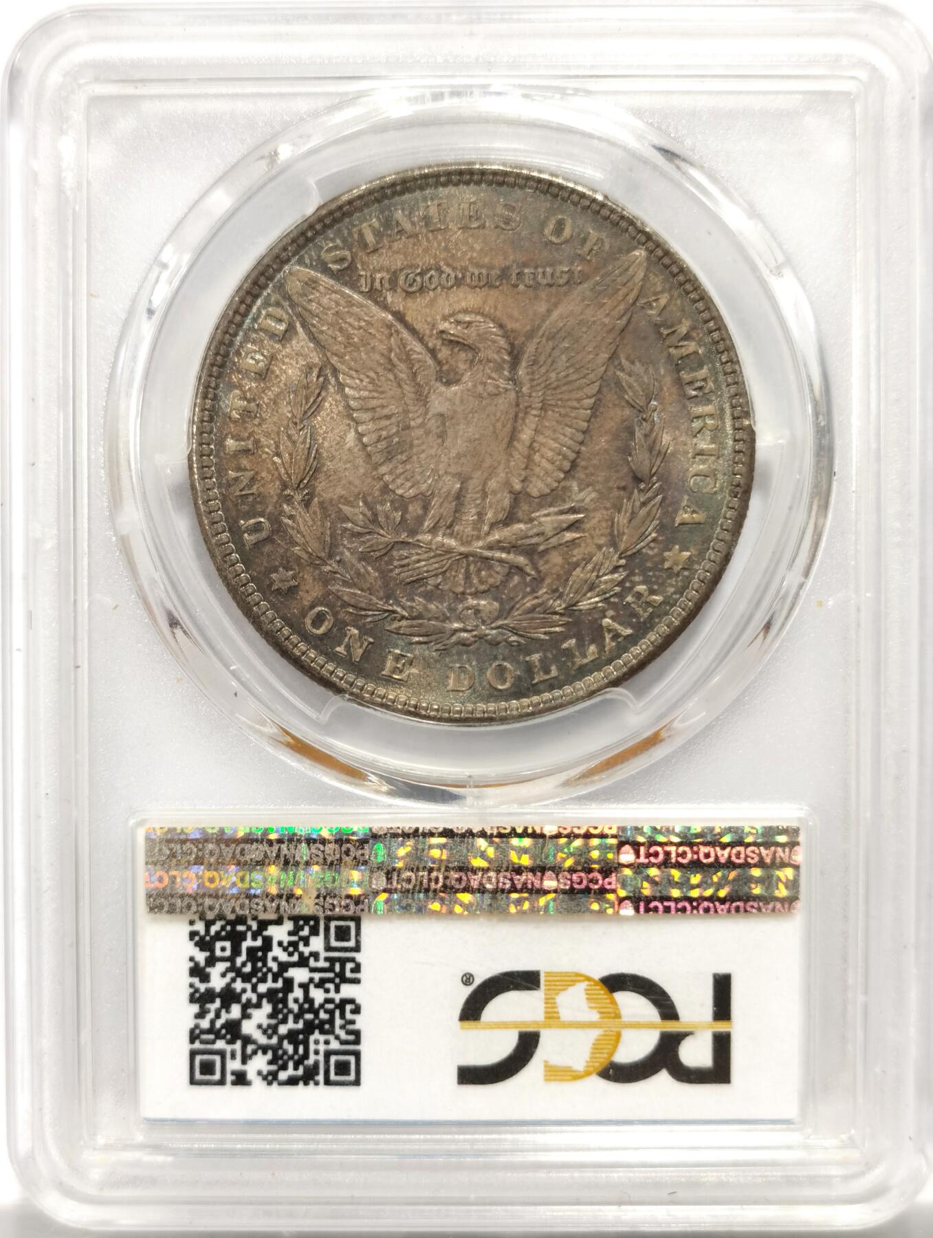 博洋堂世界钱币拍卖第143期（全场包邮） PCGS MS64 美国1886年摩根银币P版，原汁原味双面五彩老包浆，包浆醇厚润泽又犀利，打制深峻，味道币味道足，状态一流。