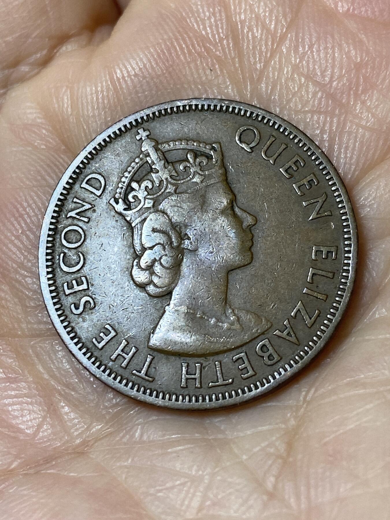 2025年第一百一十场(总第一百三十六场）外国好品散币(免佣金) 英属塞浦路斯1955年5米尔(伊丽莎白二世青年带冠，首发年仅发行2年)