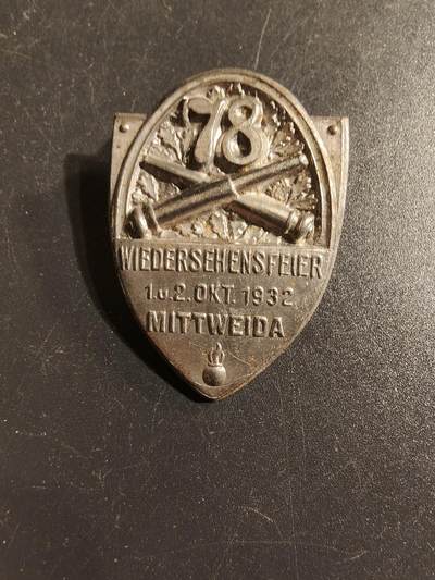 老王徽章第156期 - 德三1932第78炮兵团集会证章 
