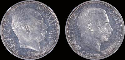 南京三省2025年秋季拍卖会 - 1912年丹麦克里斯蒂安十世即位2克朗银币/ NGC