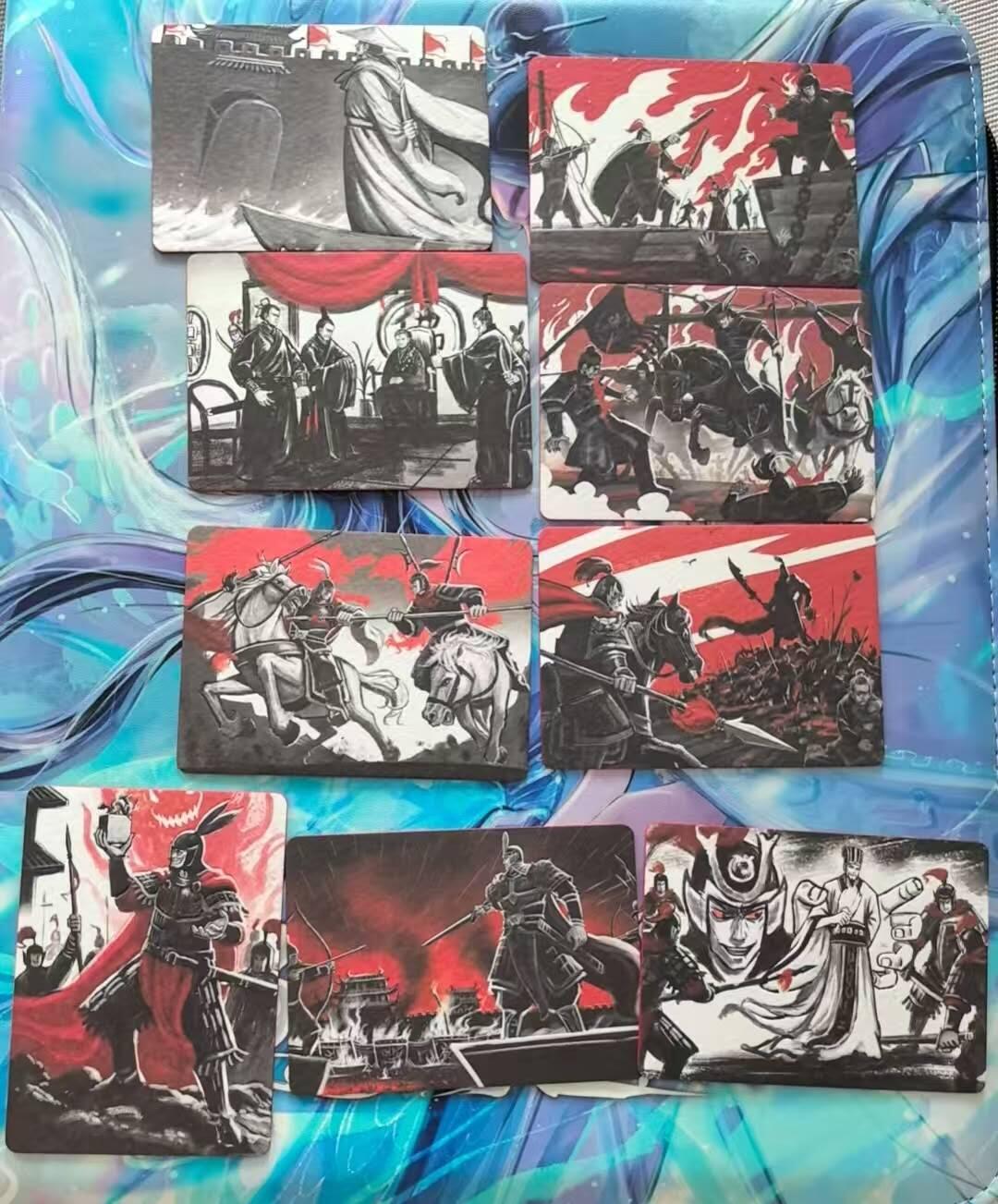 龙虎卡牌第五十九场（无佣金，满120包邮，周六晚上结拍，欢迎送拍） 9张全 趣卡社 吴之卷 剪影卡一套
