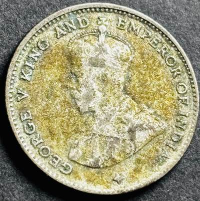 神仙姐姐-中外币专场22 1919 年英属海峡殖民地 10 分银币，乔治五世时期