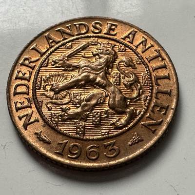 🌹外币初藏🌹🐯2025年第115场  每周二四六晚8️⃣点 接代拍 - 荷属安的列斯1963年一分