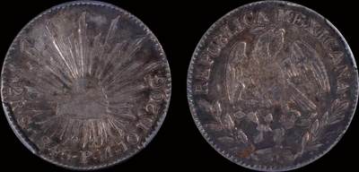 南京三省2025年秋季拍卖会 - 1845年墨西哥鹰洋2瑞尔/ PCGS XF45/ 45717831