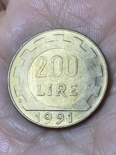 2025年第一百一十场(总第一百三十六场）外国好品散币(免佣金) - 意大利🇮🇹1991年200里拉
