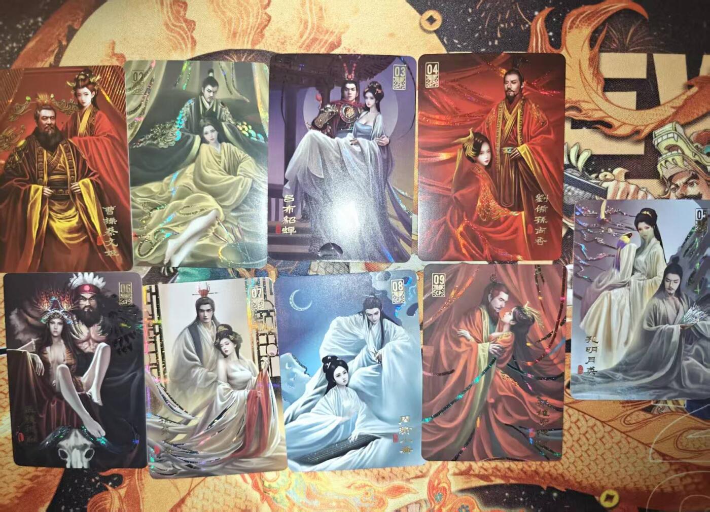 龙虎卡牌第五十九场（无佣金，满120包邮，周六晚上结拍，欢迎送拍） 纱布闪135张全  阿毛   寻梦三国(主套+9卡头+9cp+9sp  一共135张，出厂品相)