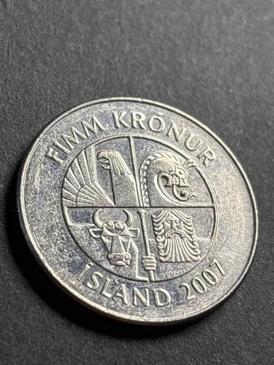 神仙姐姐-中外币专场22 原光好品 2007 年冰岛 5 克朗