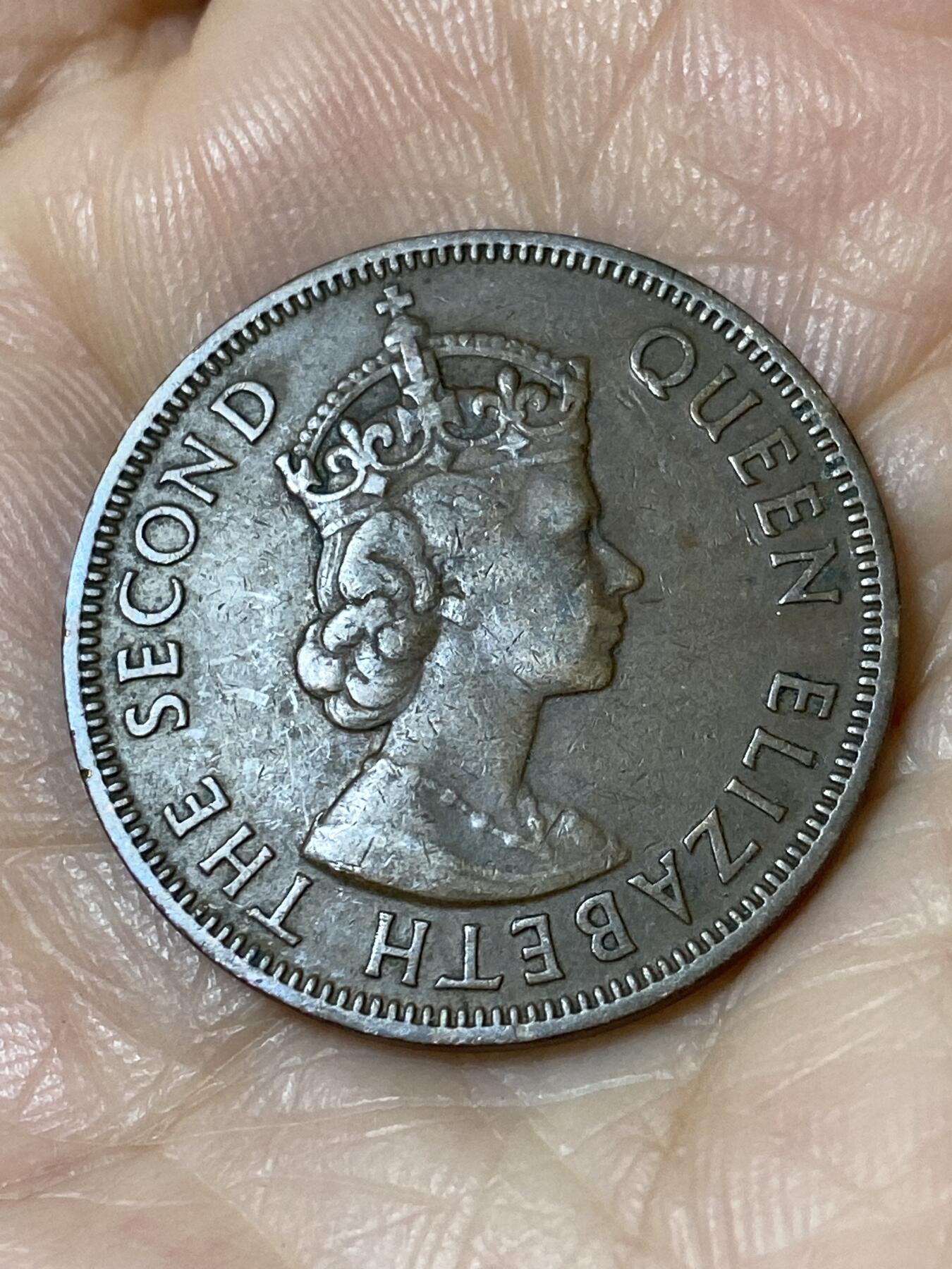 2025年第一百一十场(总第一百三十六场）外国好品散币(免佣金) 英属塞浦路斯1955年5米尔(伊丽莎白二世青年带冠，首发年仅发行2年)