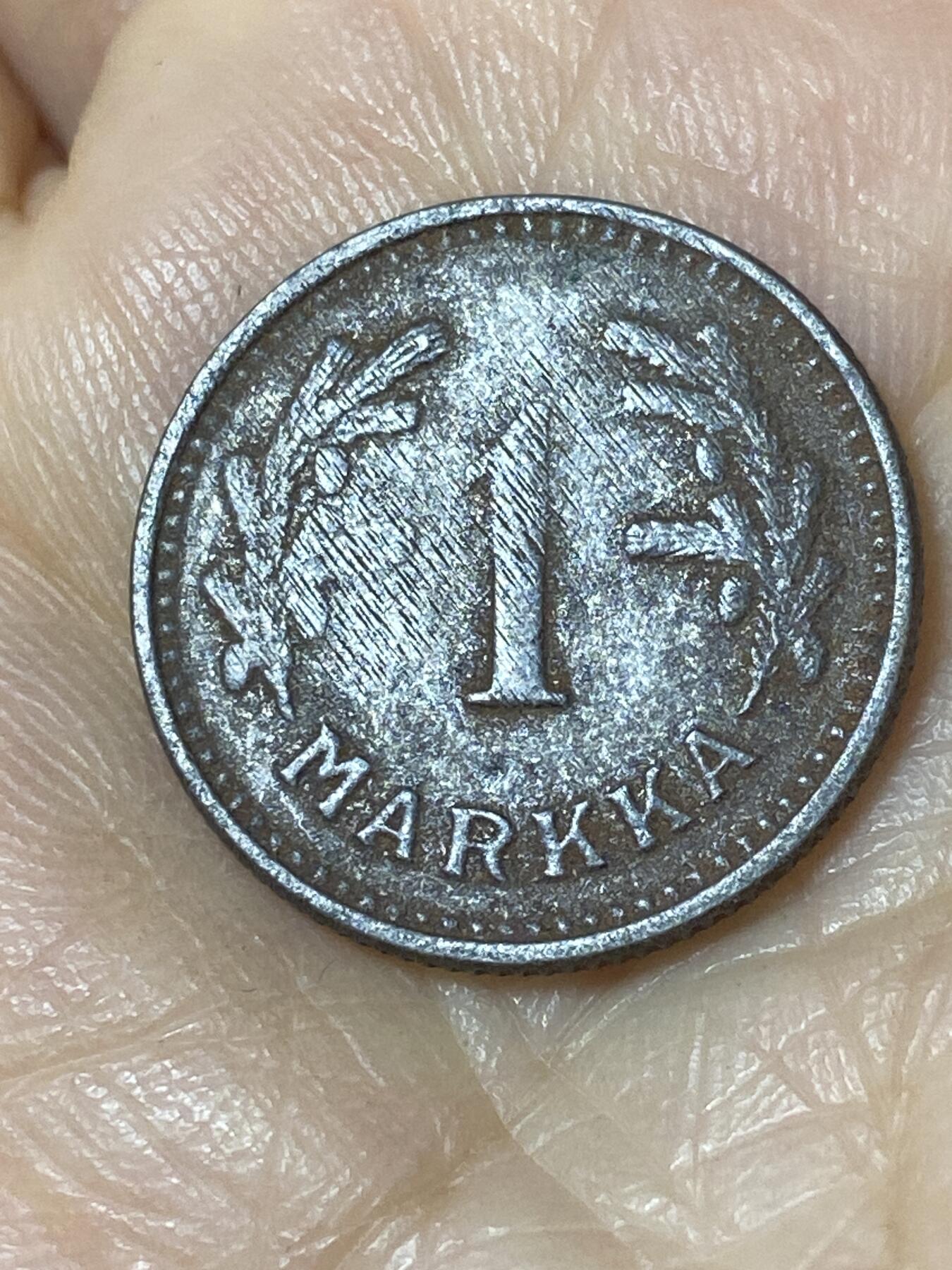 2025年第一百一十场(总第一百三十六场）外国好品散币(免佣金) 芬兰🇫🇮1945年1马克铁币(S标)