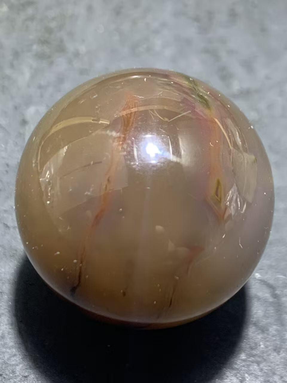 精美冻料高玉化战国红玛瑙大圆珠一颗