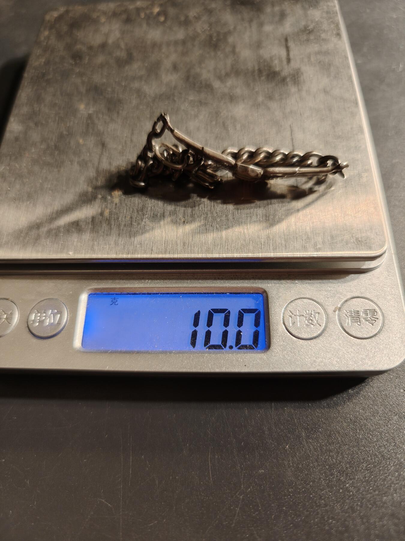 老王徽章第156期 美国二战陆军航空兵银手链     925银     16cm.    10g