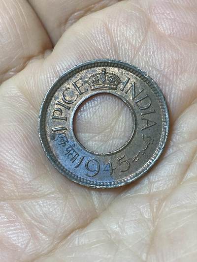 2025年第一百一十场(总第一百三十六场）外国好品散币(免佣金) - 英属印度1945年1派斯(乔治六世时期，大字宽冠版)