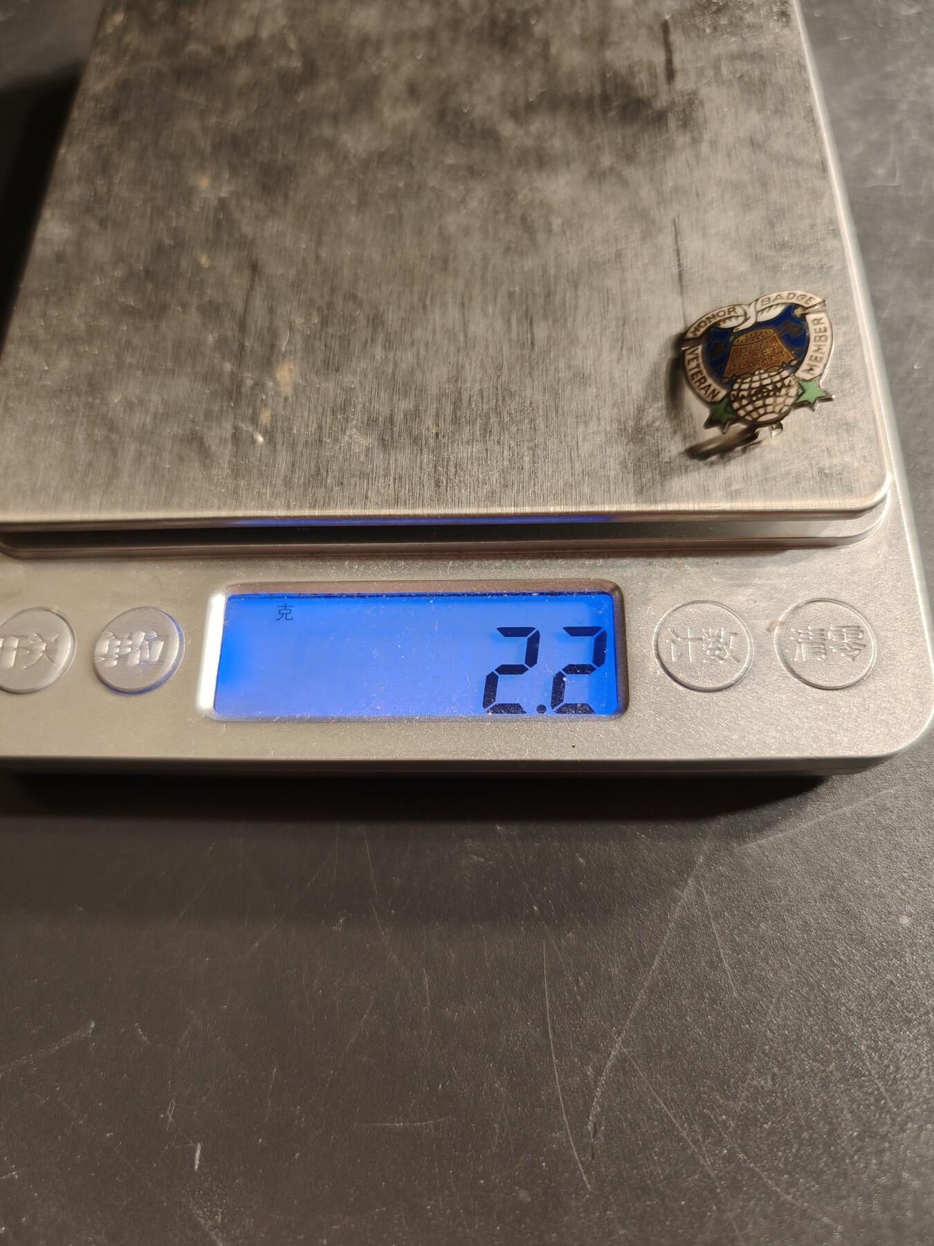 老王徽章第156期 美国海军退伍老兵协会荣誉证章     二战时期横针版    925银镀金珐琅     2.2g