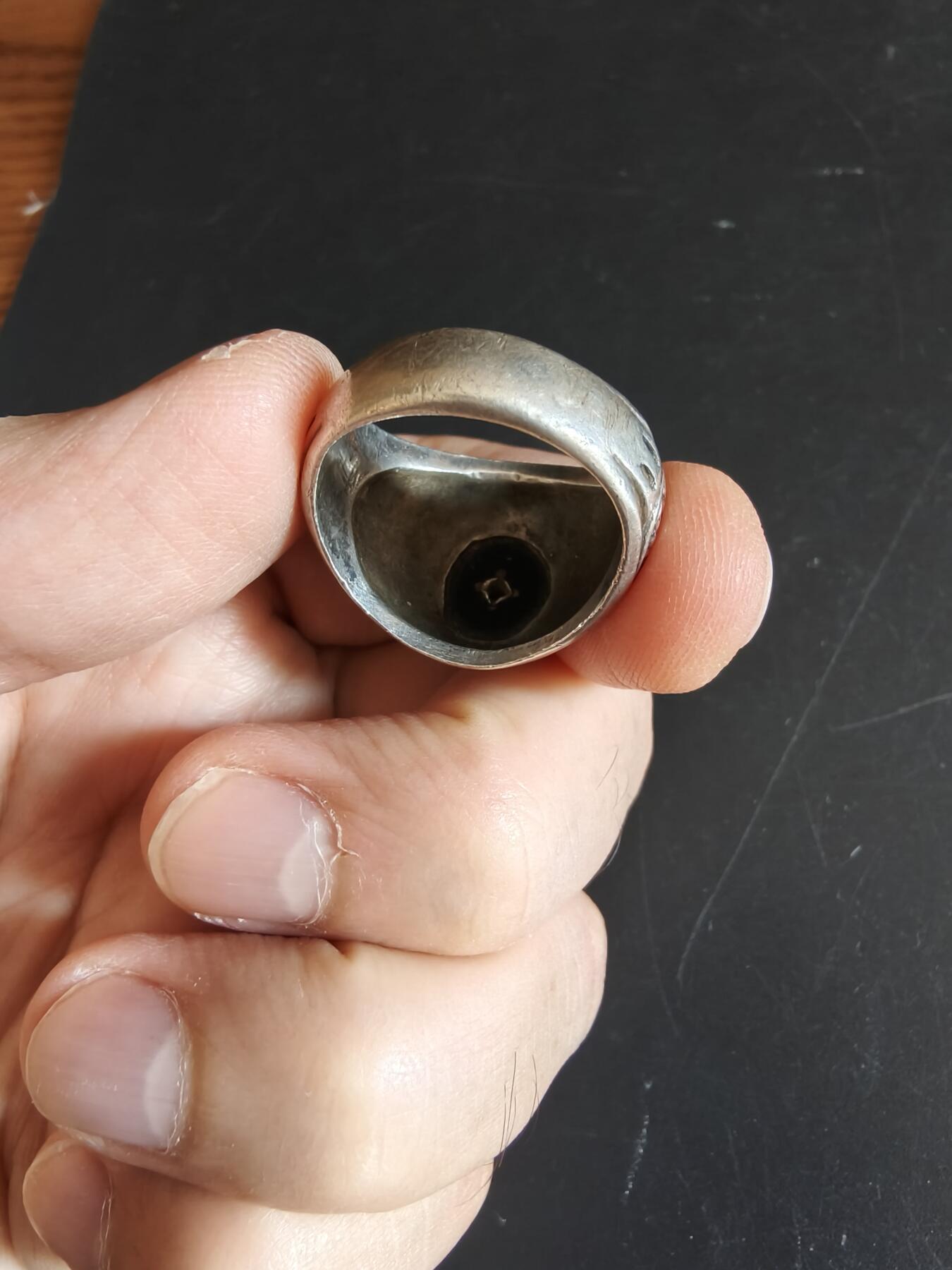 老王徽章第156期 美国二战海军陆战队925银戒指      雕刻精美    美码约9号尺寸     13g