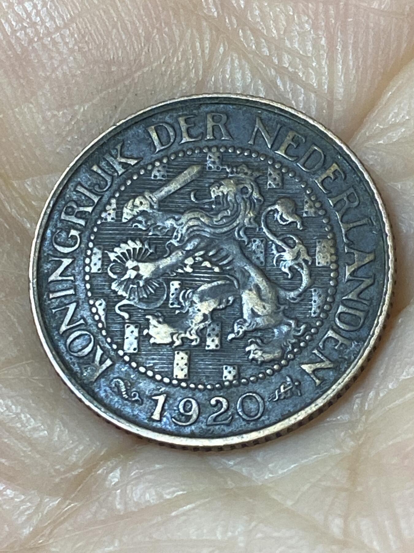 2025年第一百一十场(总第一百三十六场）外国好品散币(免佣金) 荷兰🇳🇱1920年1分(威廉明娜女王时期)