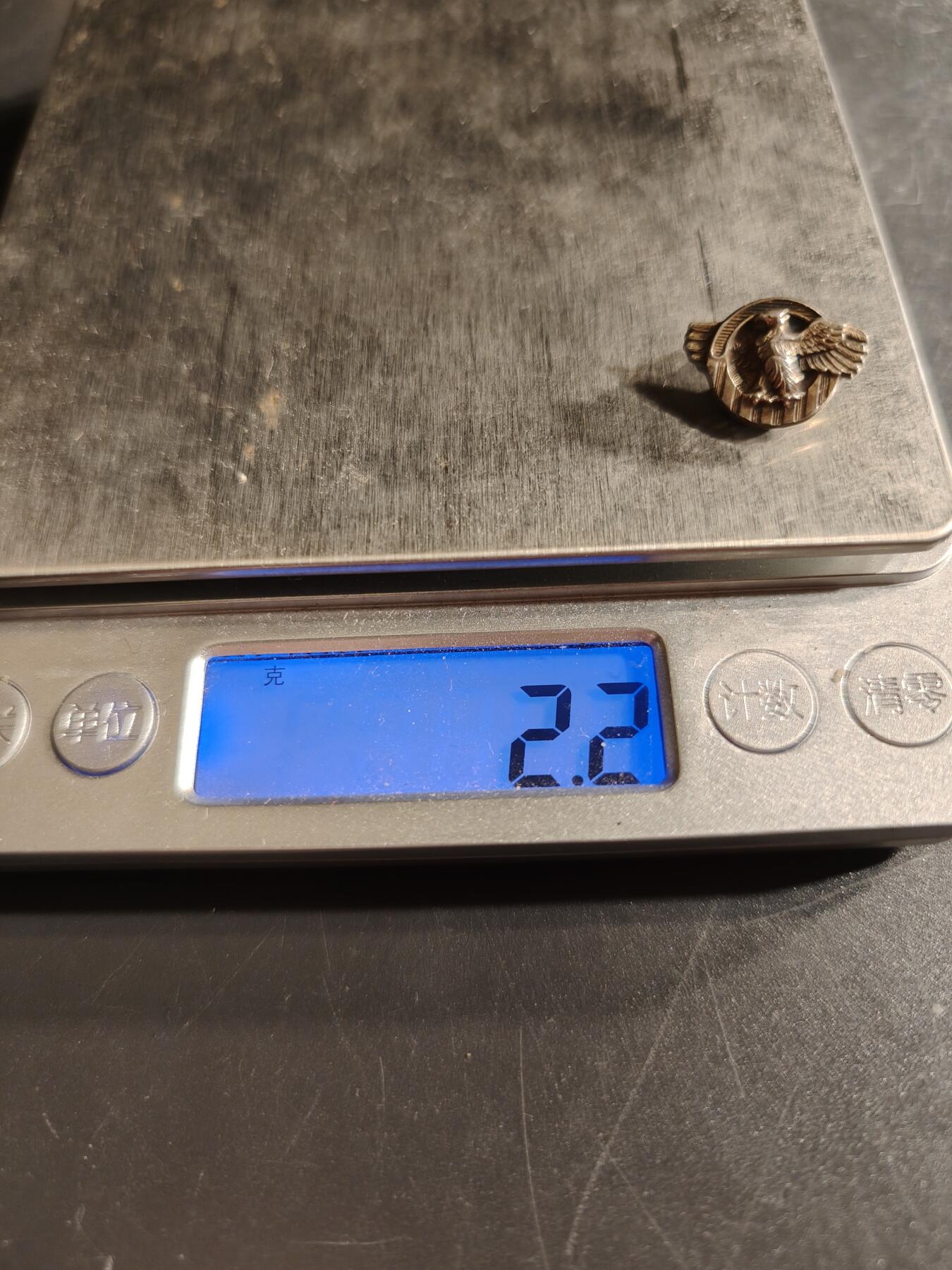 老王徽章第156期 美国老兵协会证章     925银镀金    2.2g