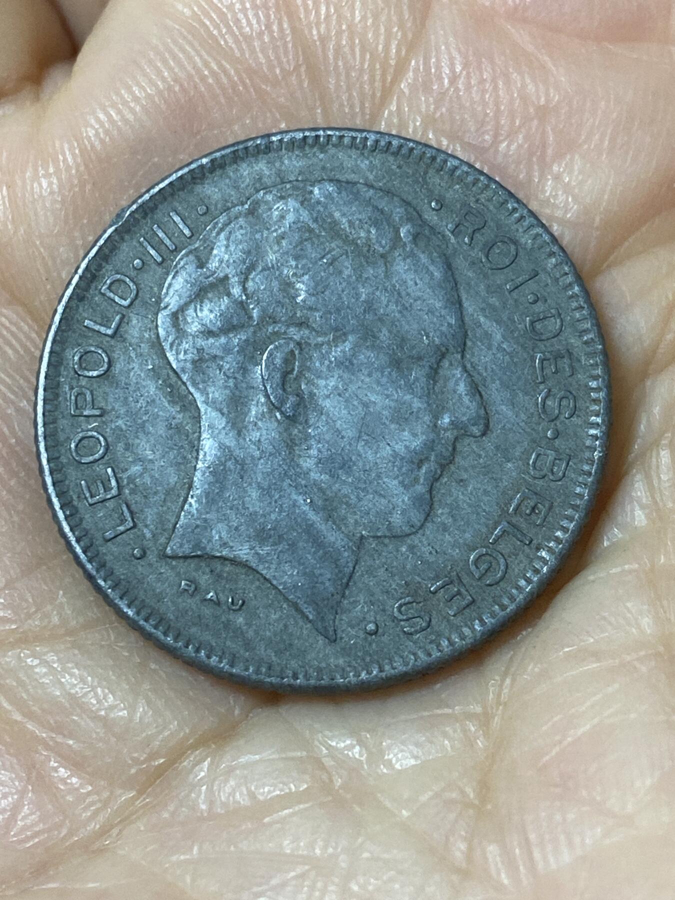 2025年第一百一十场(总第一百三十六场）外国好品散币(免佣金) 比利时🇧🇪1941年5法郎(利奥波德三世时期，法语版)