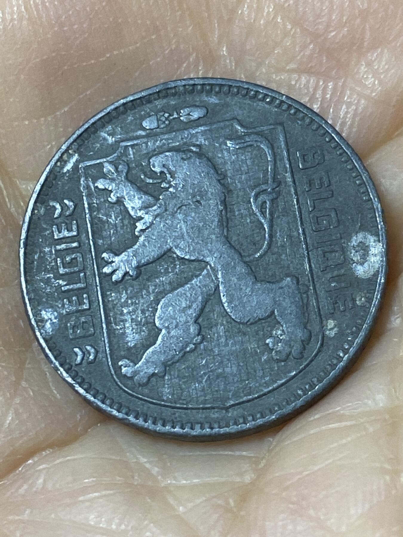 2025年第一百一十场(总第一百三十六场）外国好品散币(免佣金) 比利时🇧🇪1943年1法郎(利奥波德三世时期，左荷语右法语版)
