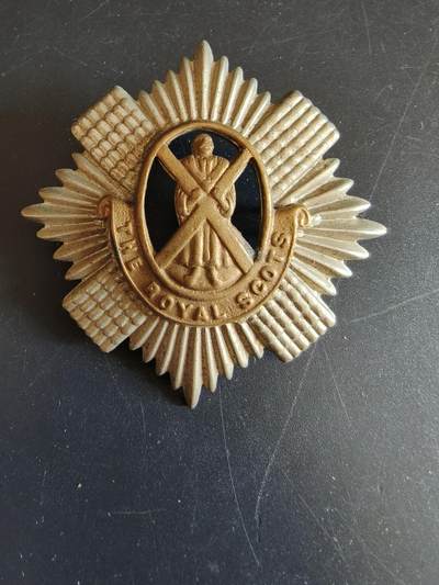 老王徽章第156期 - 英国皇家苏格兰步兵团帽徽     一战时期 