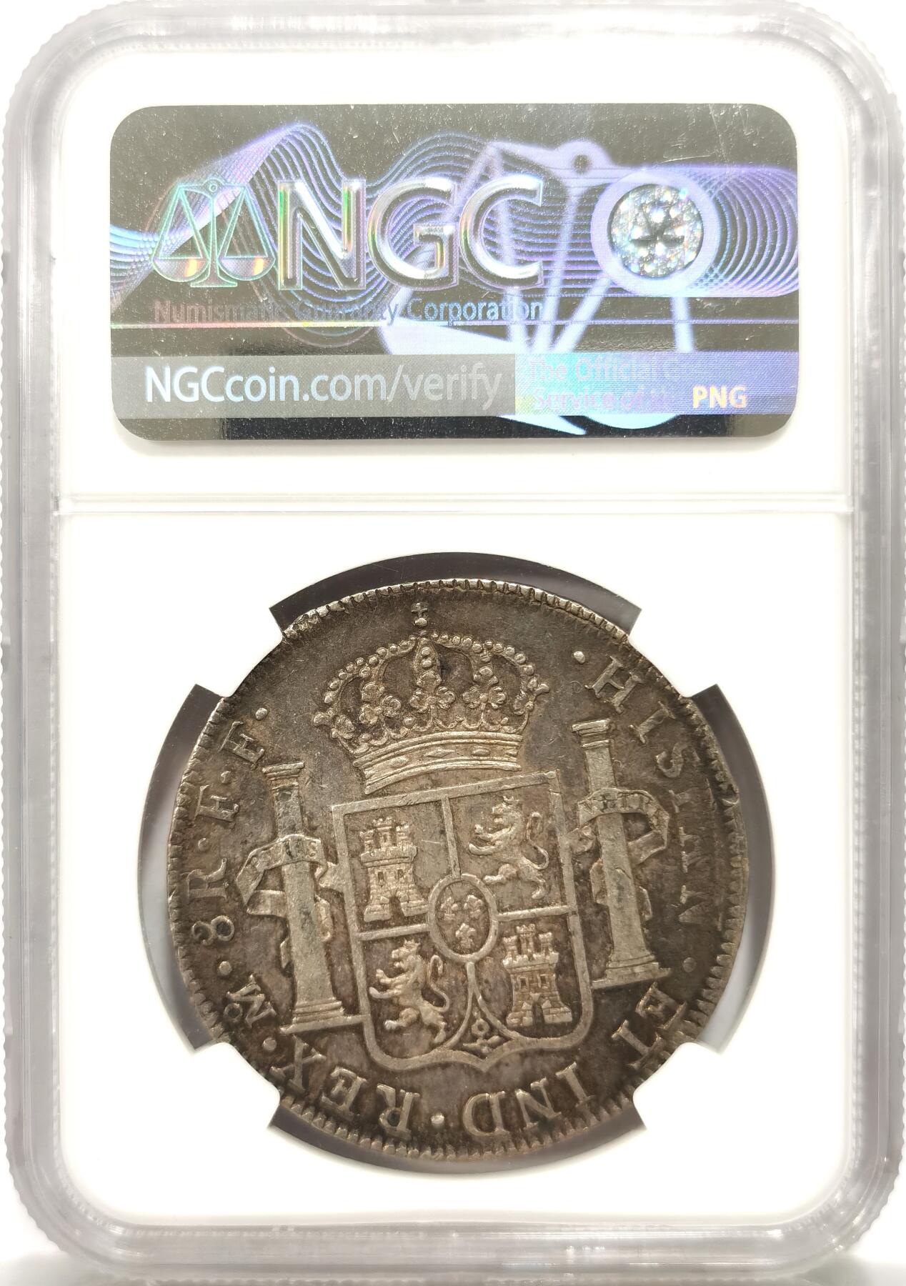 博洋堂世界钱币拍卖第143期（全场包邮） NGC AU55 西属墨西哥1778年卡三大银币，状态难得一见，深打精美，原味包浆，典型的状态胜过分数，收藏级别