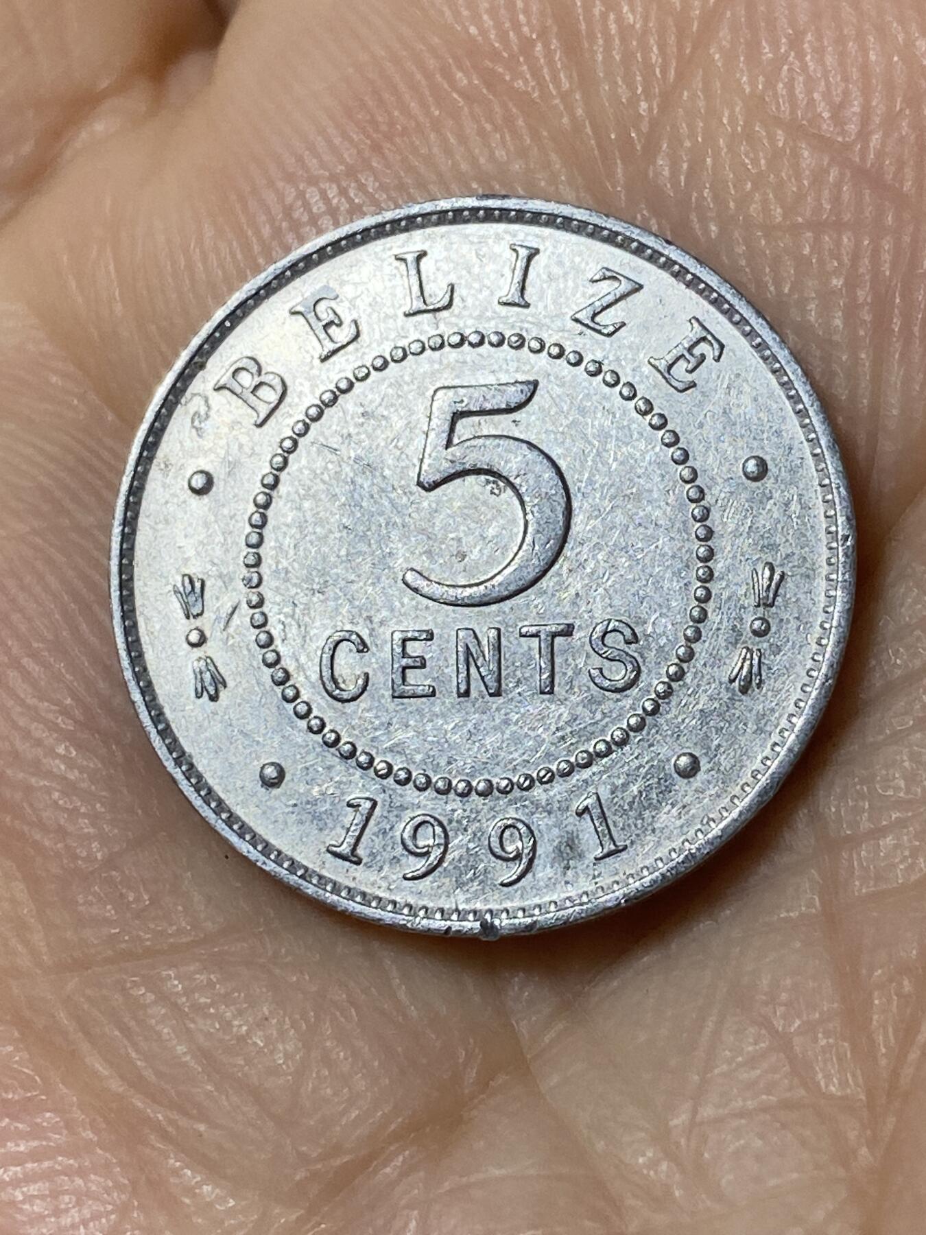 2025年第一百一十场(总第一百三十六场）外国好品散币(免佣金) 伯利兹🇧🇿1991年5分