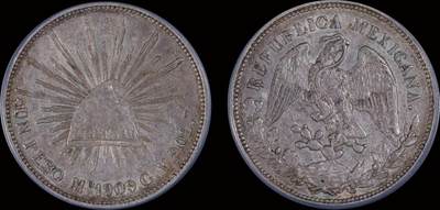 南京三省2025年秋季拍卖会 - 1909年墨西哥鹰洋一比索/ PCGS AU50/ 86252401