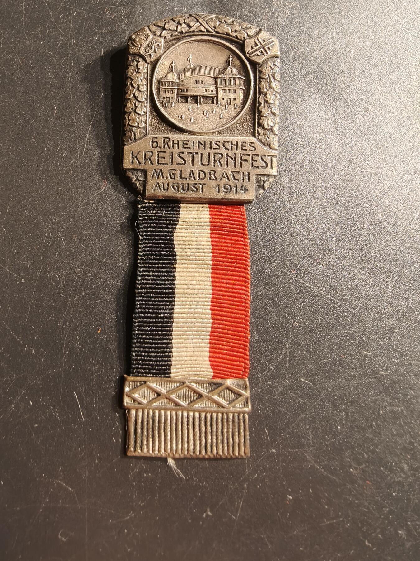 老王徽章第156期  德国1914门兴格拉德巴赫第六届“莱茵区体操节”纪念章