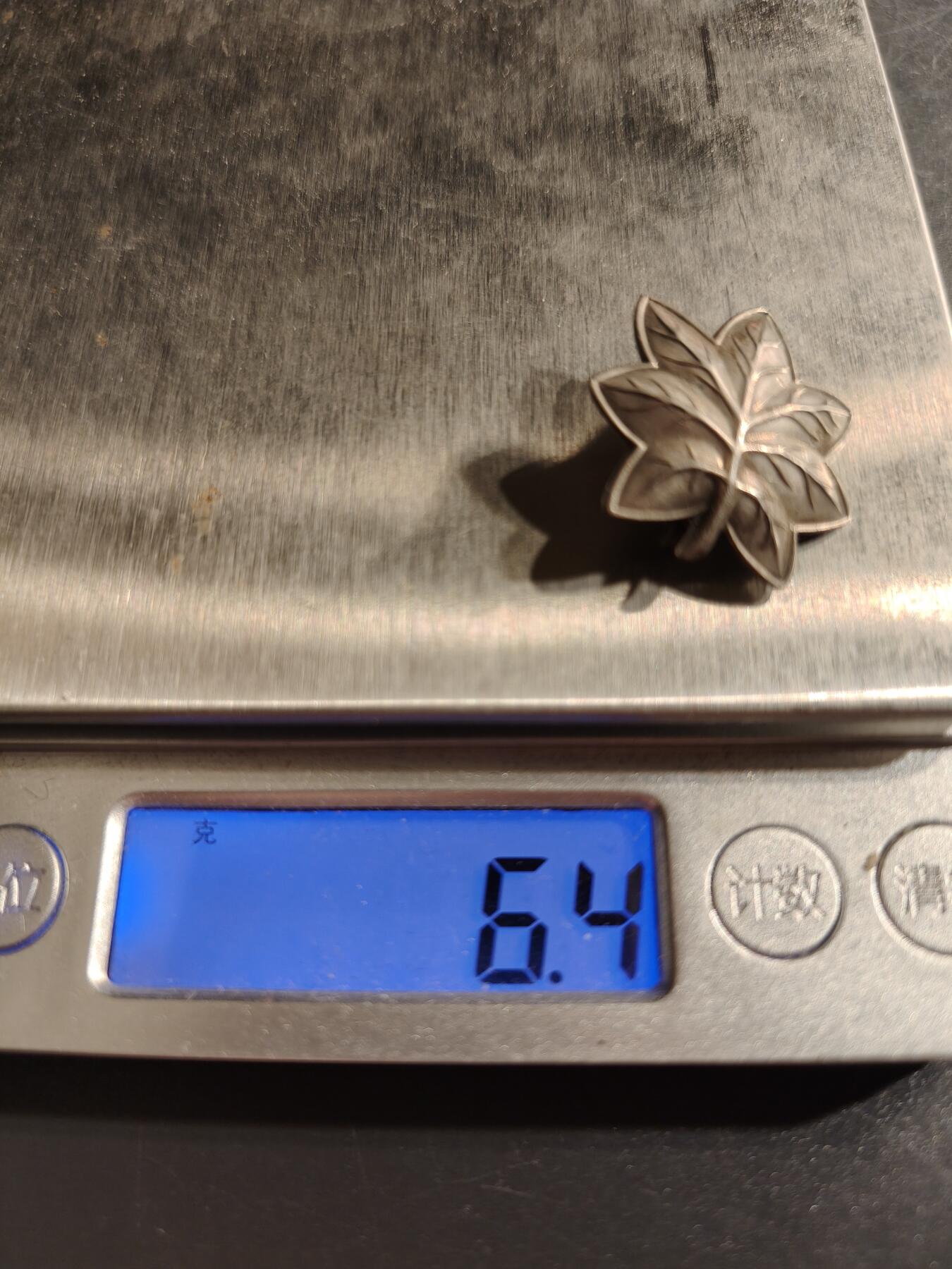 老王徽章第156期 美国陆军中校军衔标志    二战前版本    925银      6.4g