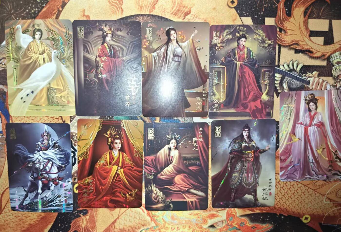 龙虎卡牌第五十九场（无佣金，满120包邮，周六晚上结拍，欢迎送拍） 纱布闪135张全  阿毛   寻梦三国(主套+9卡头+9cp+9sp  一共135张，出厂品相)
