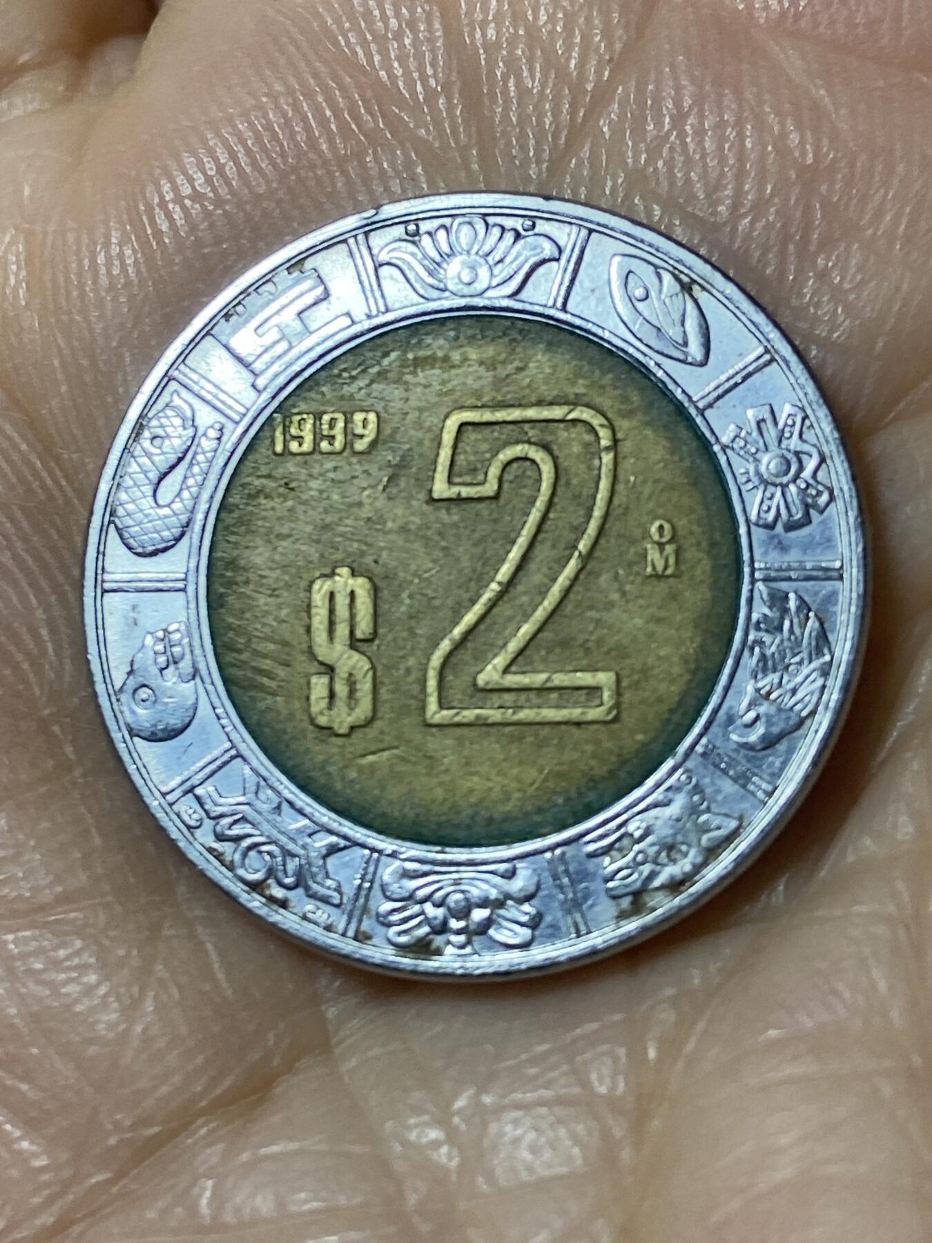 2025年第一百一十场(总第一百三十六场）外国好品散币(免佣金) 墨西哥🇲🇽1999年2比索