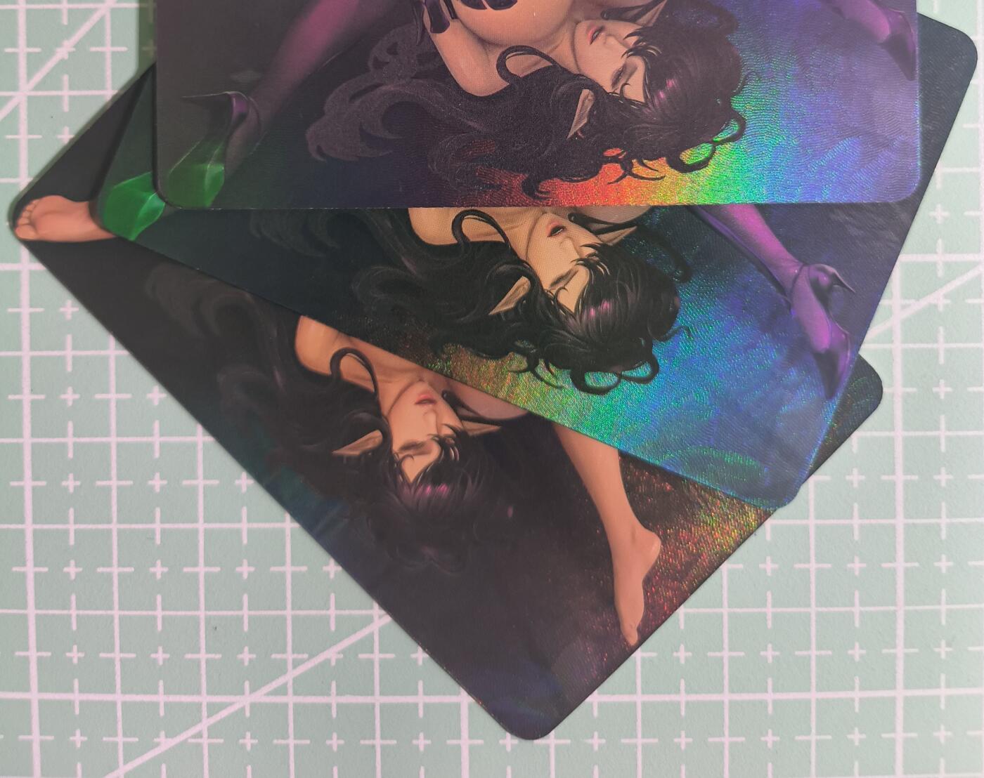C先生卡牌 第14期 《神州百花谱》《Art系列》《人间传》持续收拍品中... 【彩闪】嘎嘎鸭《奥莉卡》三渐变 艺术卡