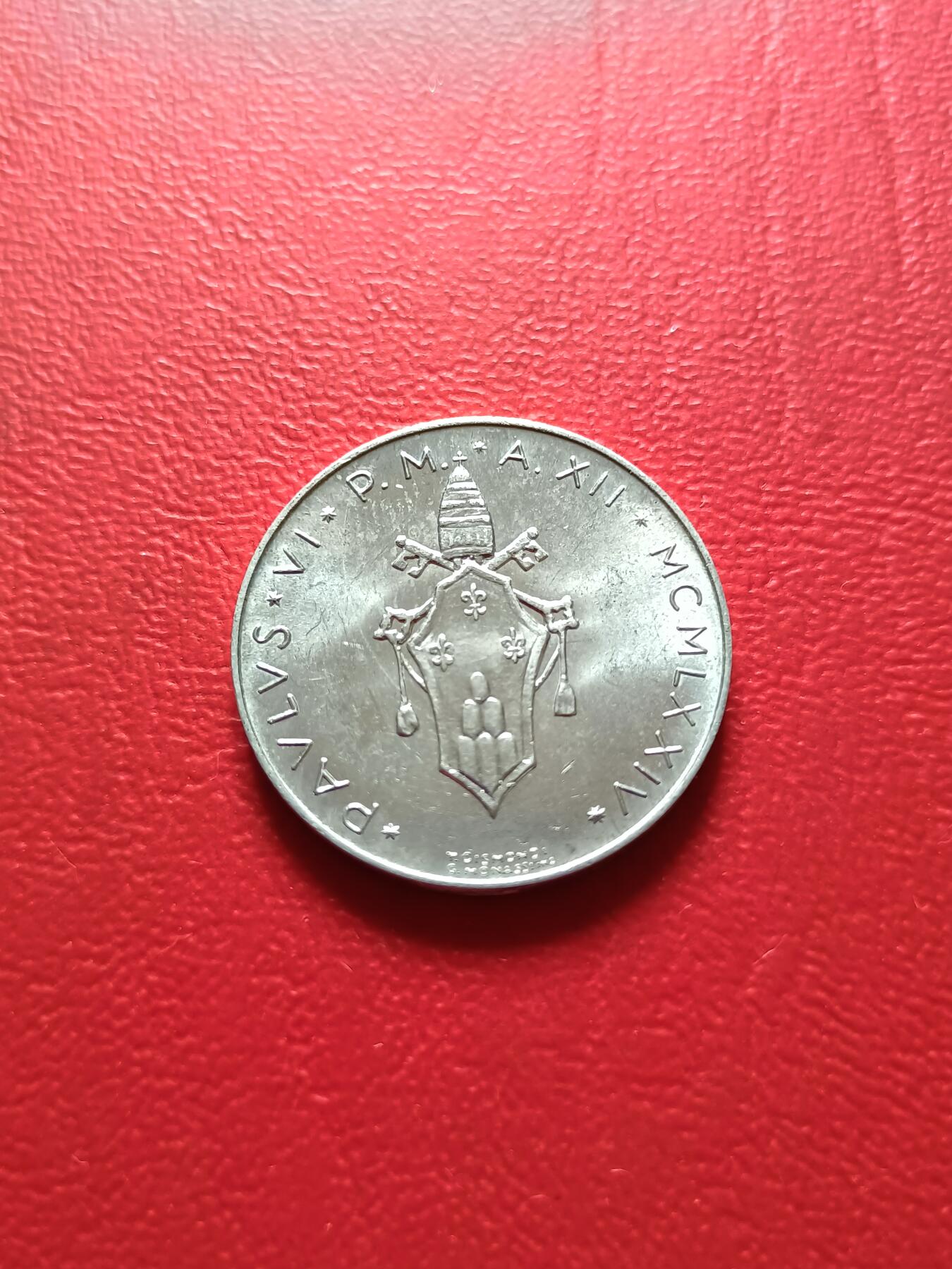 【云涧收藏】第七十一场 梵帝冈1974年10里拉，UNC