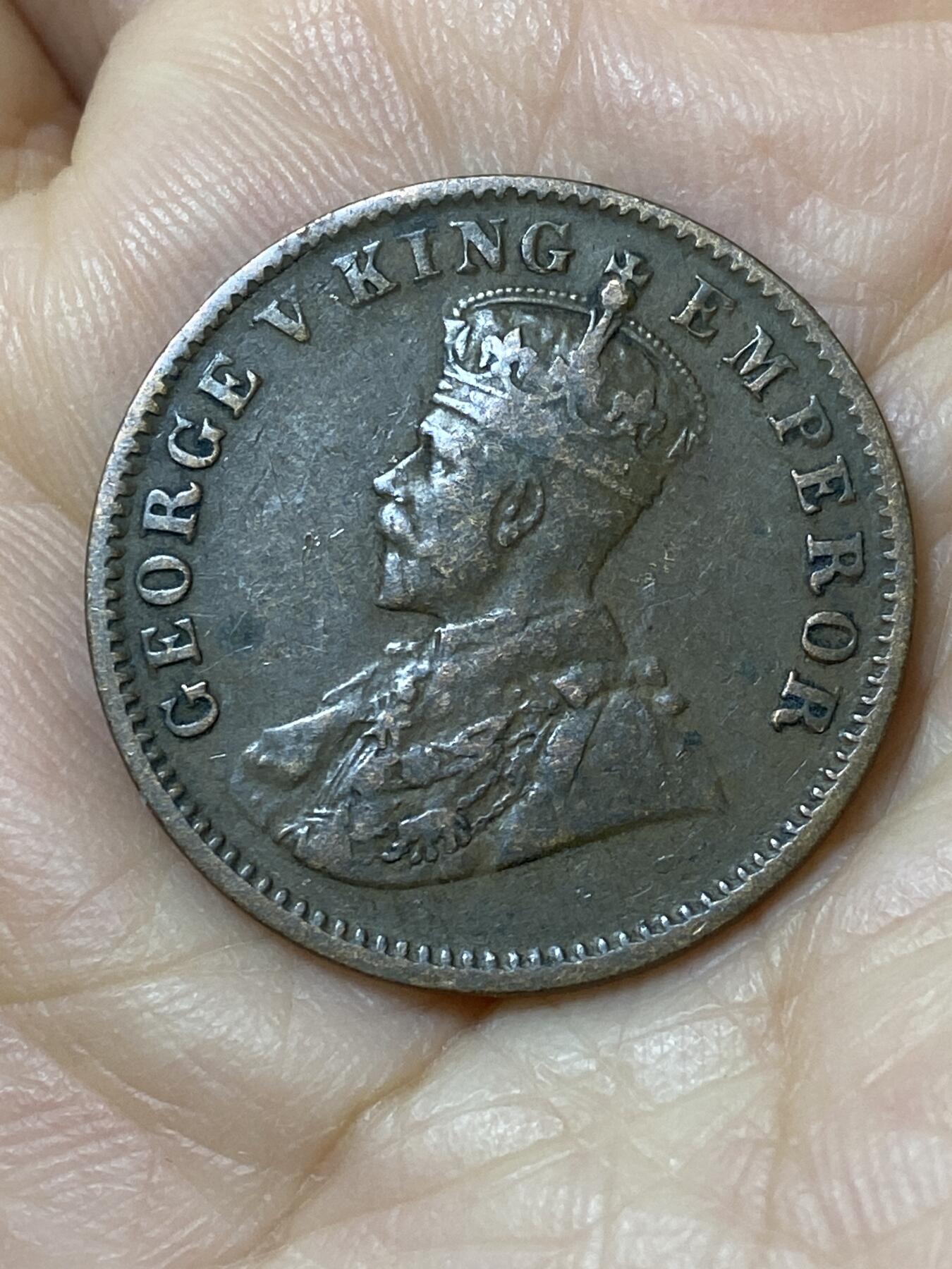 2025年第一百一十场(总第一百三十六场）外国好品散币(免佣金) 英属印度1919年1/4安娜(乔治五世时期，C版加尔各答造)